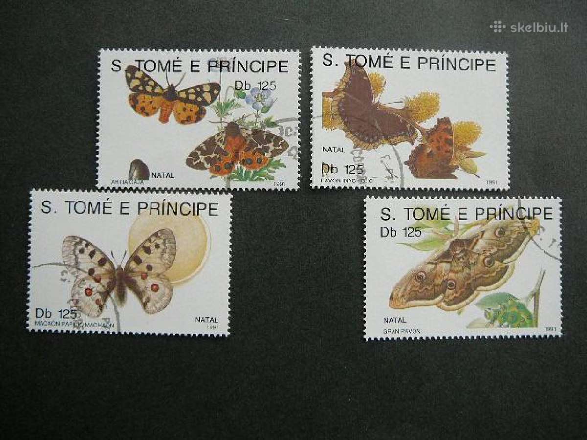 Drugeliai Sao Tome 1991 antsp. st250