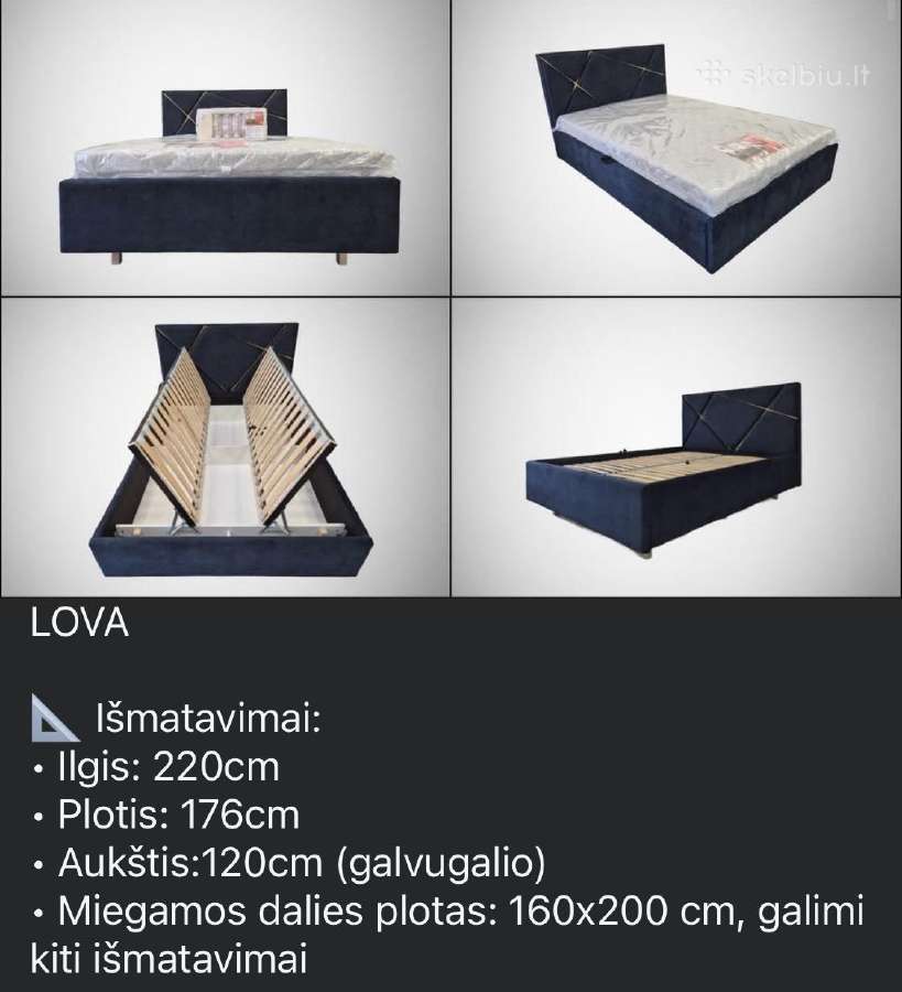 Rmd baldai geriausiomis kainomis lova, čiužinys - nuotraukos Nr. 3