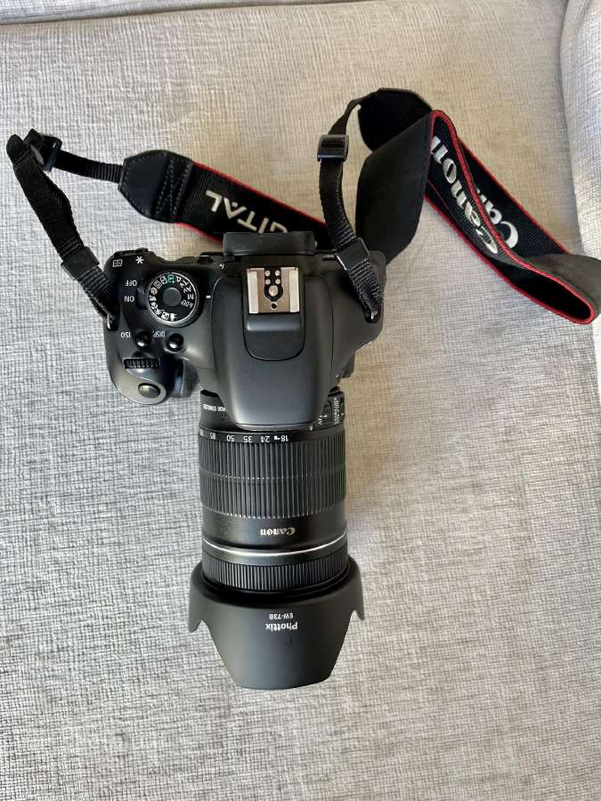 Canon EOS 600d su 2 objektyvais, blykste, priedais - nuotraukos Nr. 4
