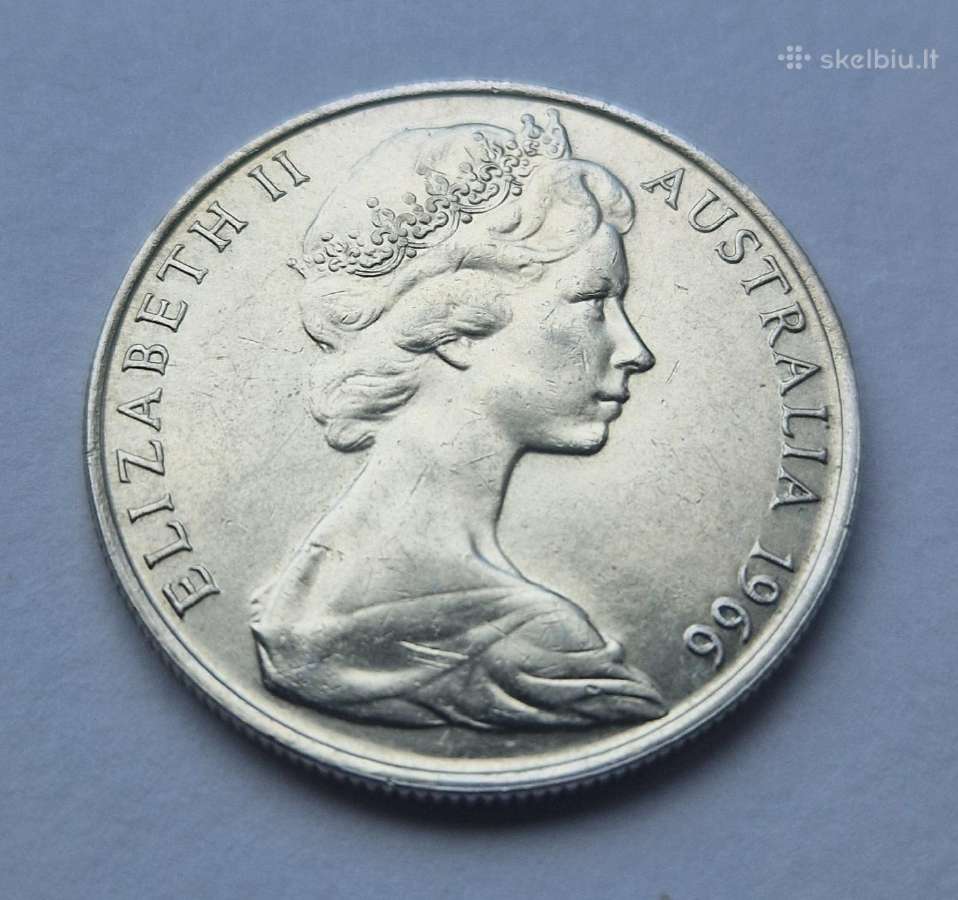 Ag Australijos 50 centų 1966 apyvartiniai - nuotraukos Nr. 2