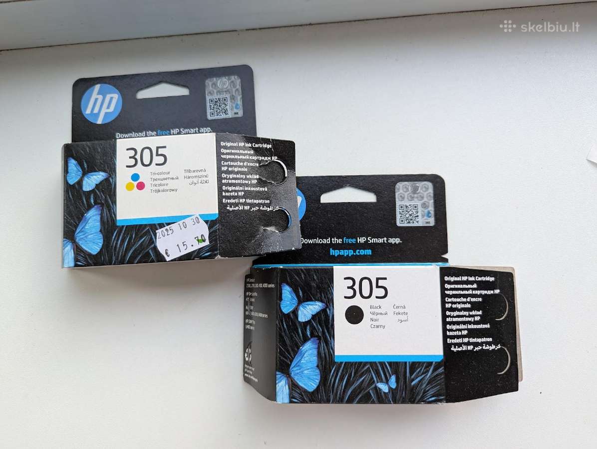 Hp305 spausdintuvo dažų kasečių komplektas