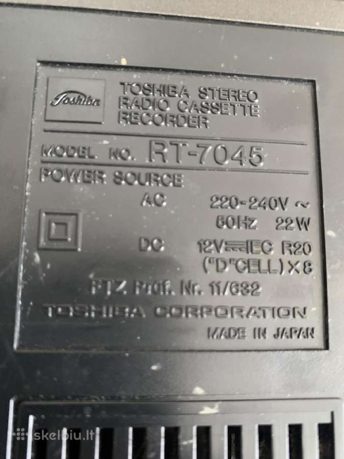 Toshiba rt7045 - nuotraukos Nr. 8