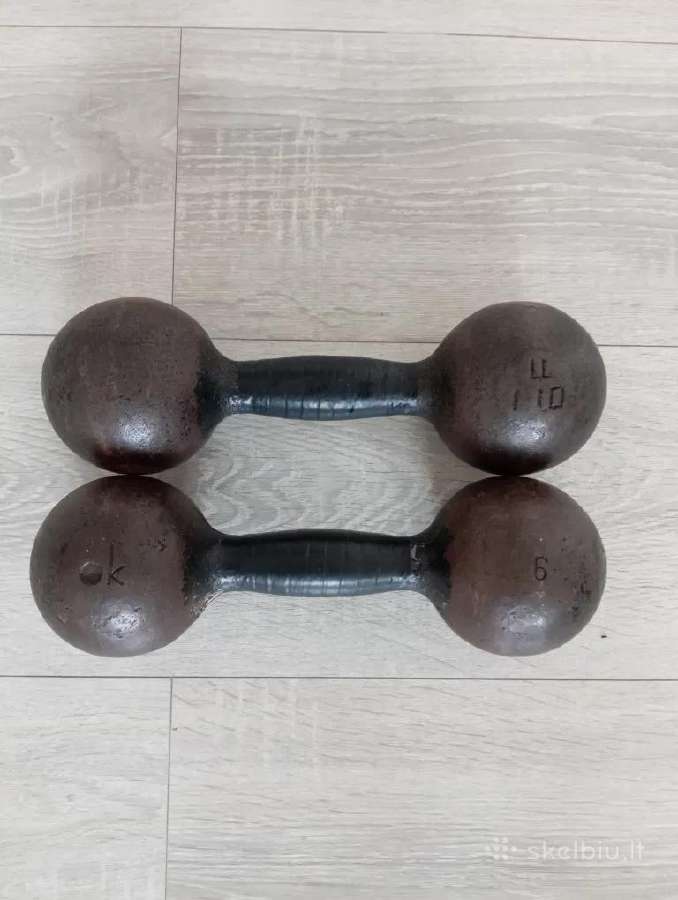 Tvarkingi tarybiniai hanteliai po 6kg