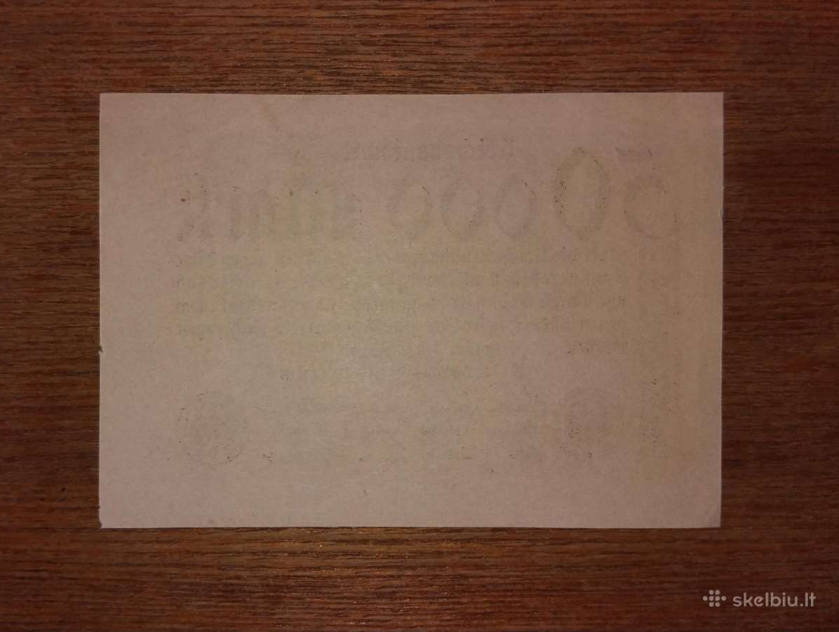 Vokietijos 50.000 markių banknotas - nuotraukos Nr. 2