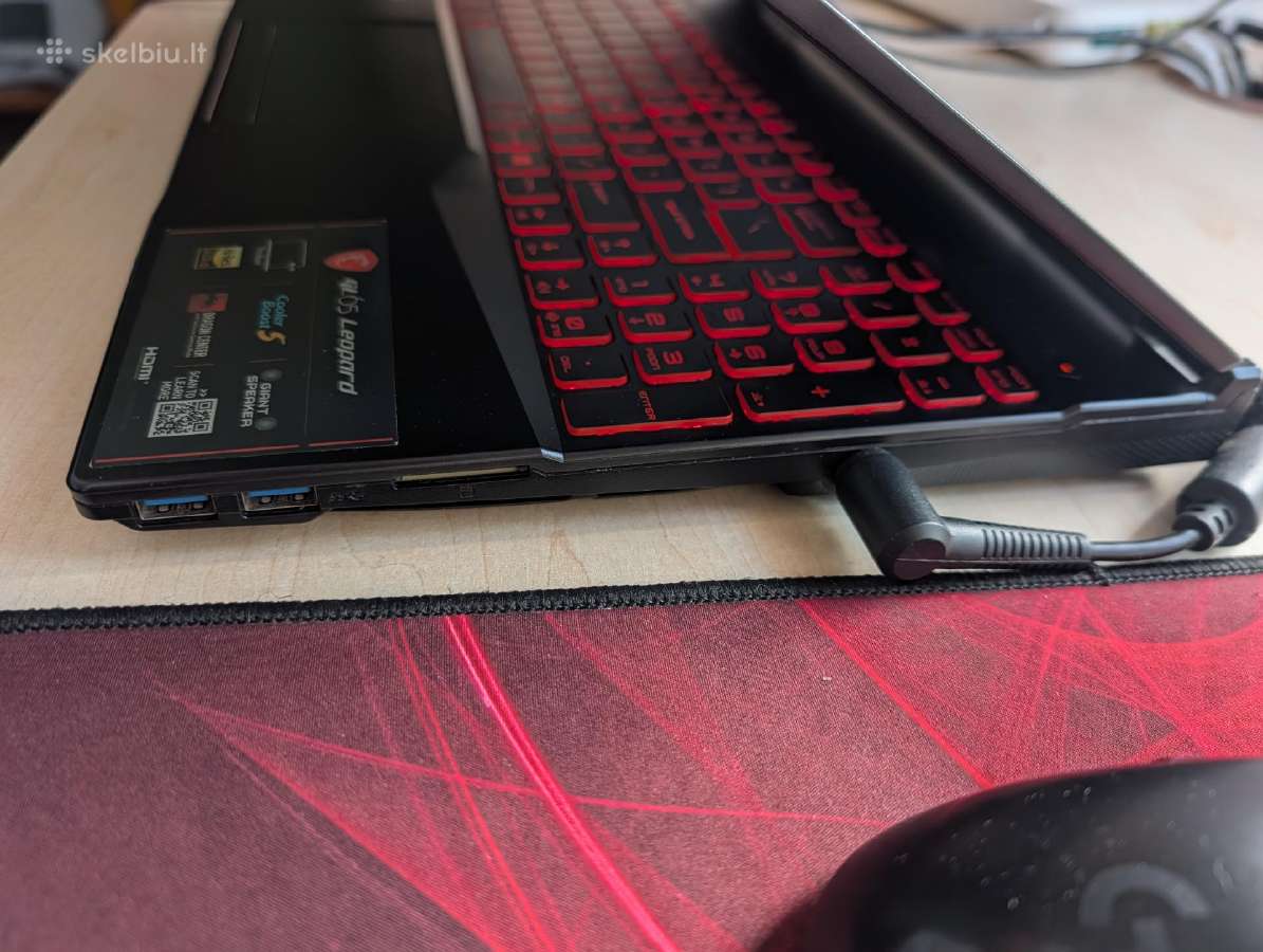 Msi Gl65 i7-10750h 120hz gtx 1660ti 16gb RAM - nuotraukos Nr. 2