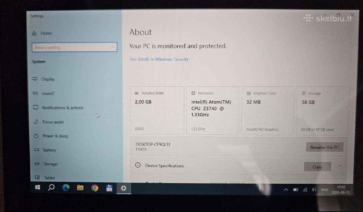 Asus Transformer Book T100ta - nuotraukos Nr. 3