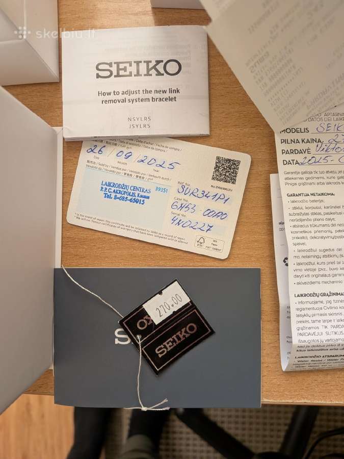 Seiko laikrodis naujas Safyro stiklas - nuotraukos Nr. 3