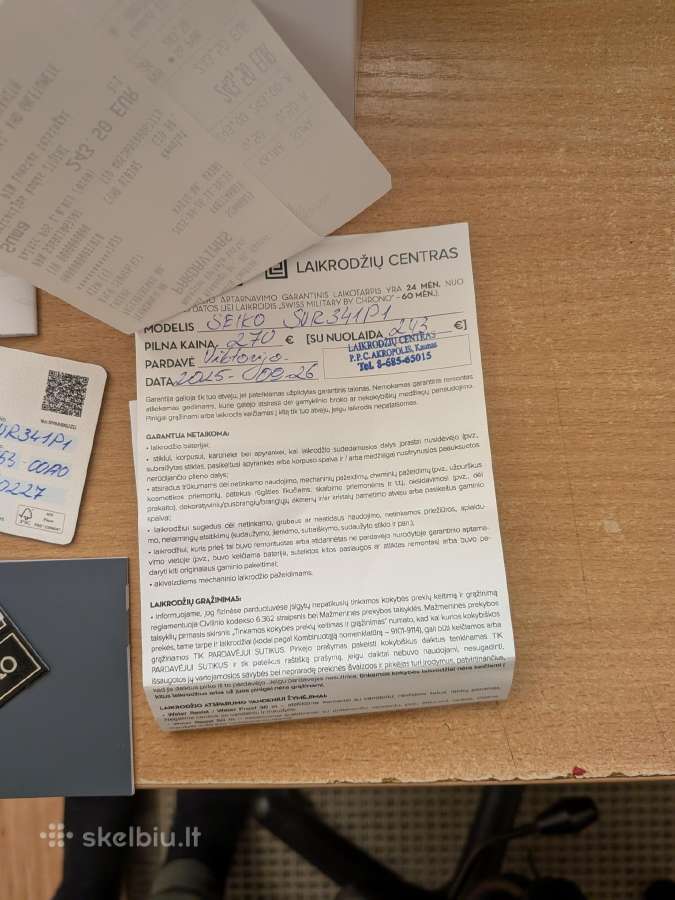 Seiko laikrodis naujas Safyro stiklas - nuotraukos Nr. 4