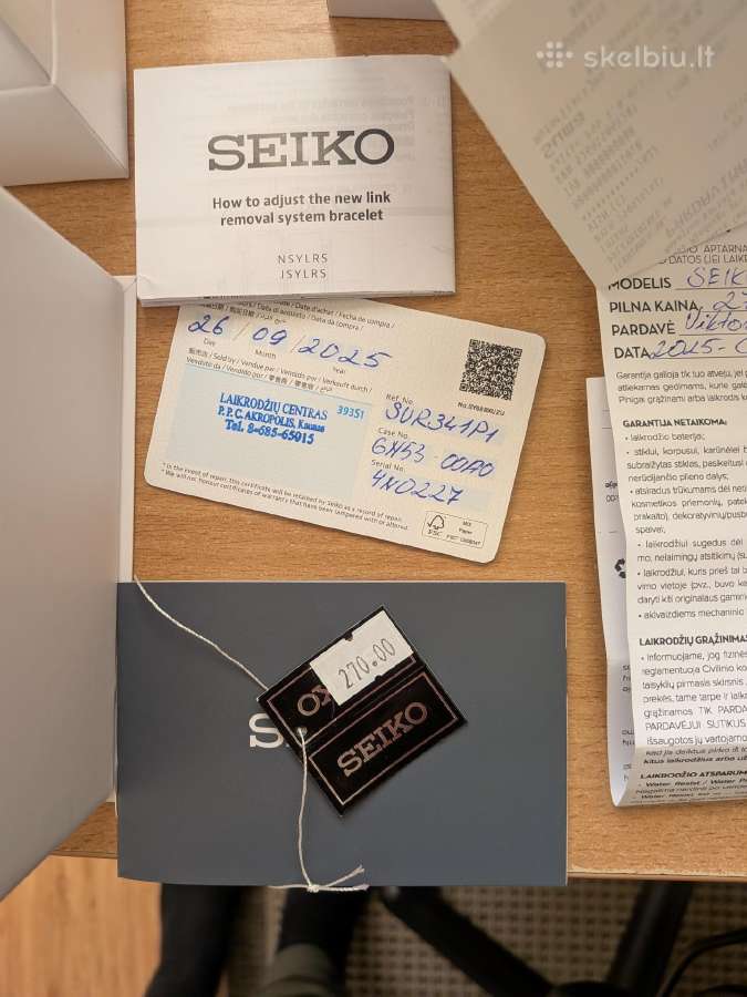 Seiko laikrodis naujas Safyro stiklas - nuotraukos Nr. 6