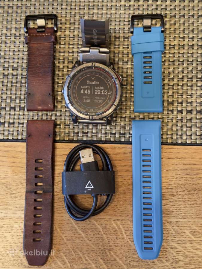 Garmin Quatix 7x Sapphire Titanium geros būklės - nuotraukos Nr. 5