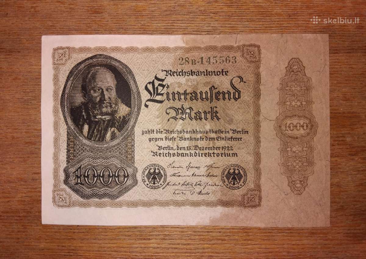 Vokietijos 1000 markių banknotas