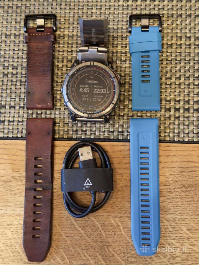 Garmin Quatix 7x Sapphire 51mm ekranas, titanium - nuotraukos Nr. 3