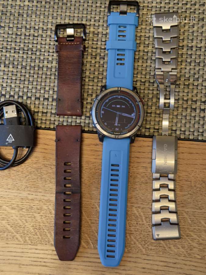 Garmin Quatix 7x Sapphire 51mm ekranas, titanium - nuotraukos Nr. 9