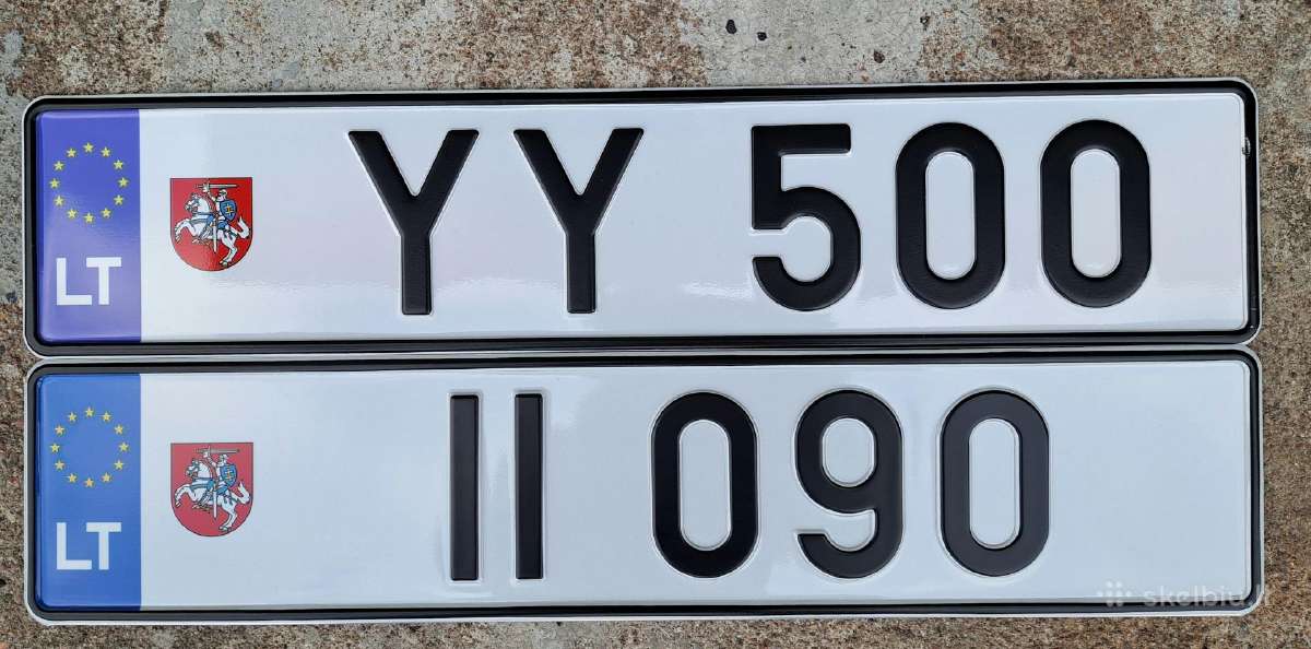 Registruojami numeriai