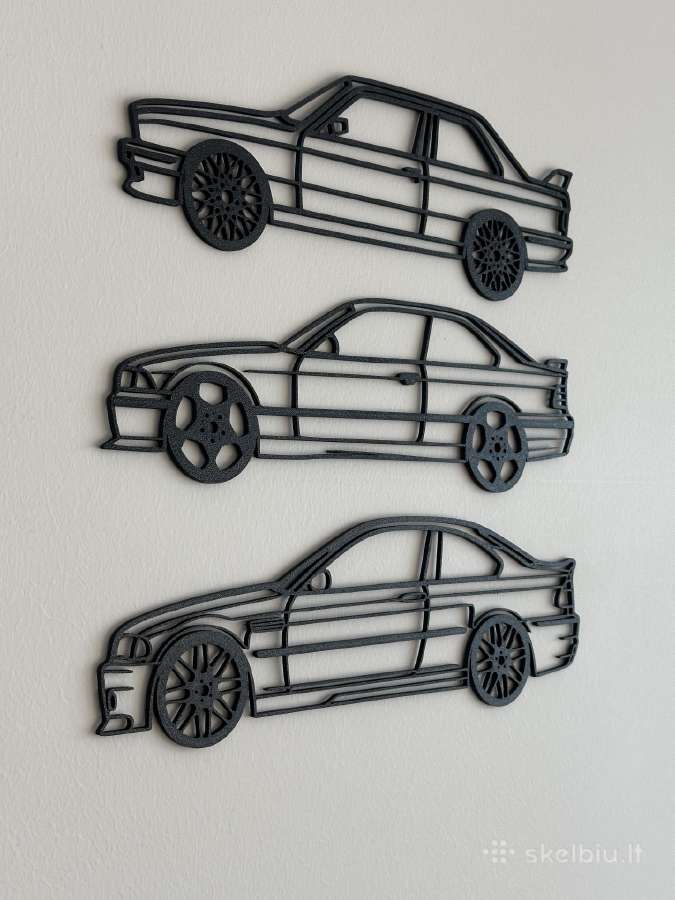 Sienos dekoracija Bmw e30 e36 e46 siluetai - nuotraukos Nr. 2