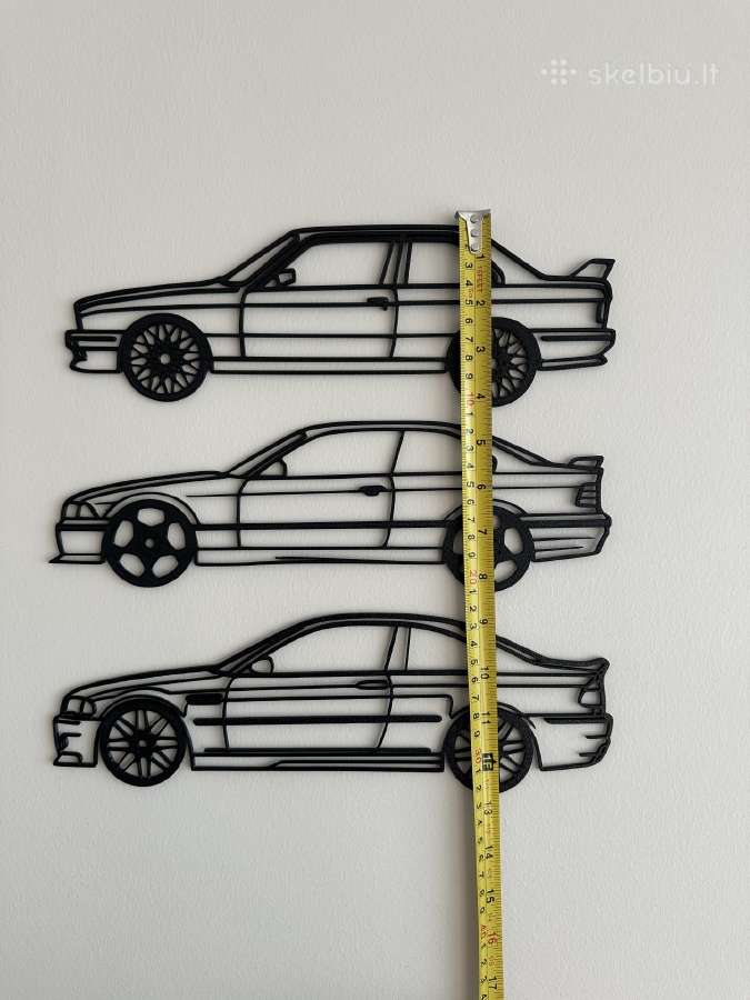 Sienos dekoracija Bmw e30 e36 e46 siluetai - nuotraukos Nr. 7