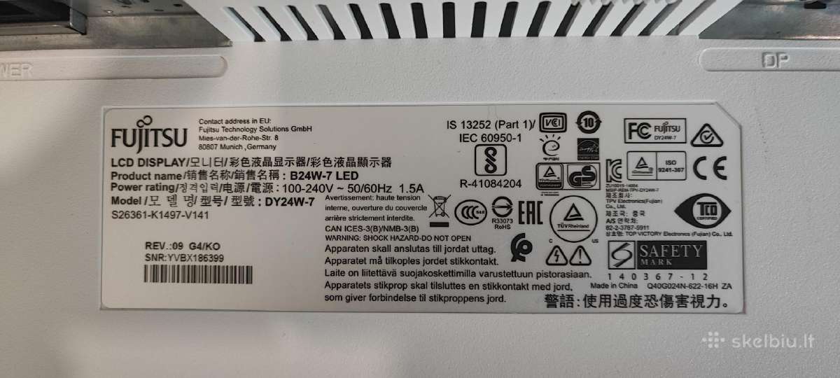 Fujitsu Dy24w-7 monitorius - nuotraukos Nr. 5