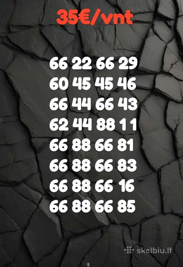 70vnt Gražūs VIP Numeriai 777 30/40€ - nuotraukos Nr. 5