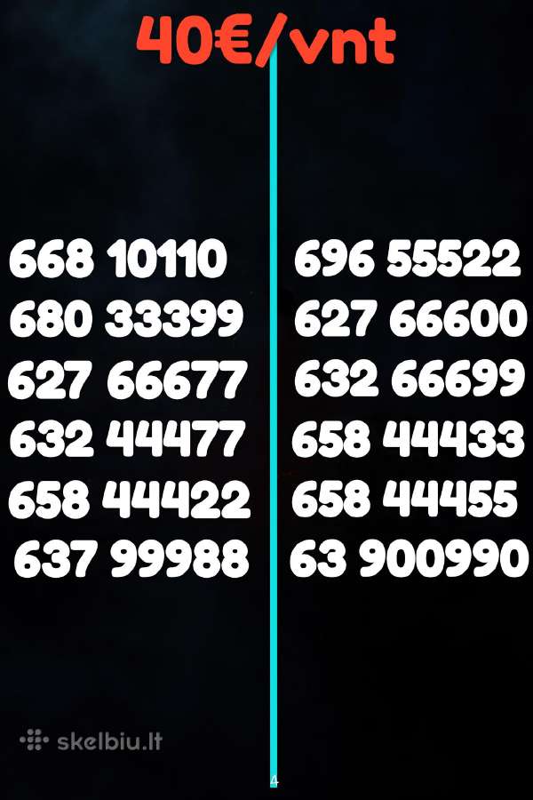 70vnt Gražūs VIP Numeriai 777 30/40€ - nuotraukos Nr. 4