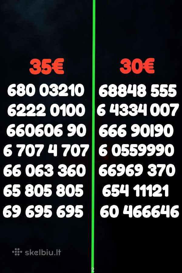 70vnt Gražūs VIP Numeriai 777 30/40€ - nuotraukos Nr. 2