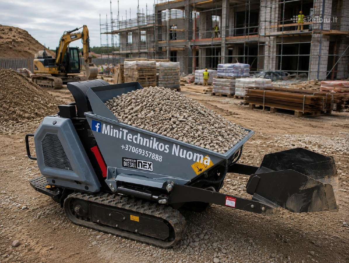 Dumperio nuoma be operatoriaus.