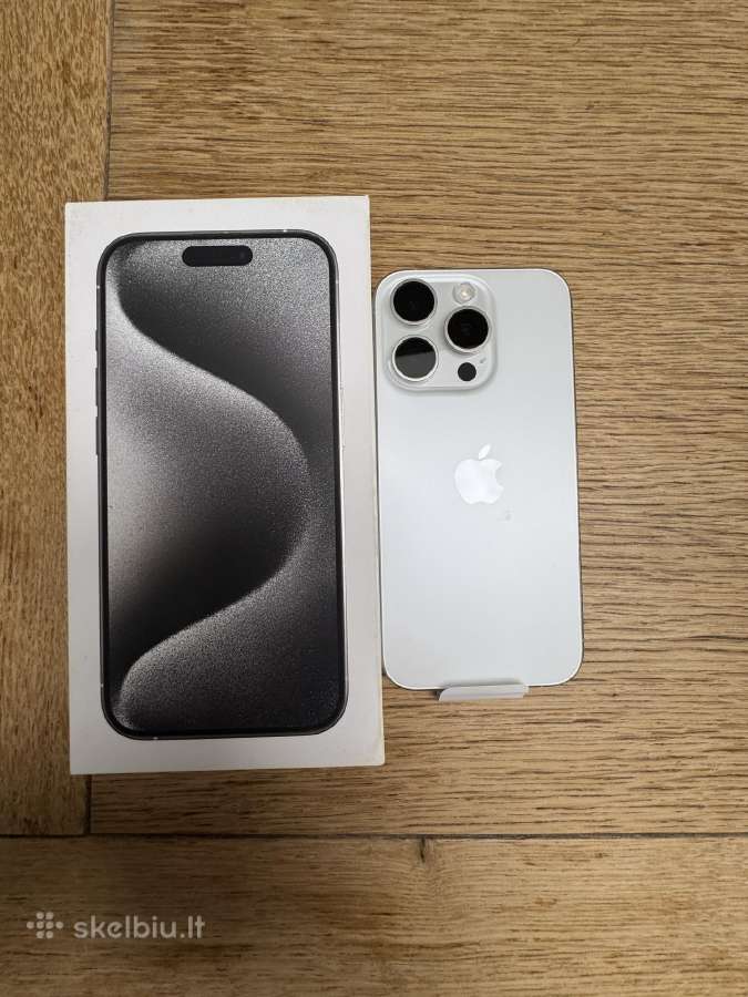 iPhone 15 Pro, White Titanium, 128 GB