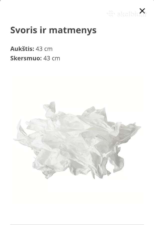 Popieriniai baltos spalvos pakabinami šviestuvai - nuotraukos Nr. 5