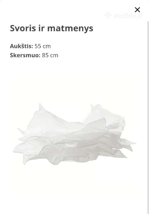 Popieriniai baltos spalvos pakabinami šviestuvai - nuotraukos Nr. 6