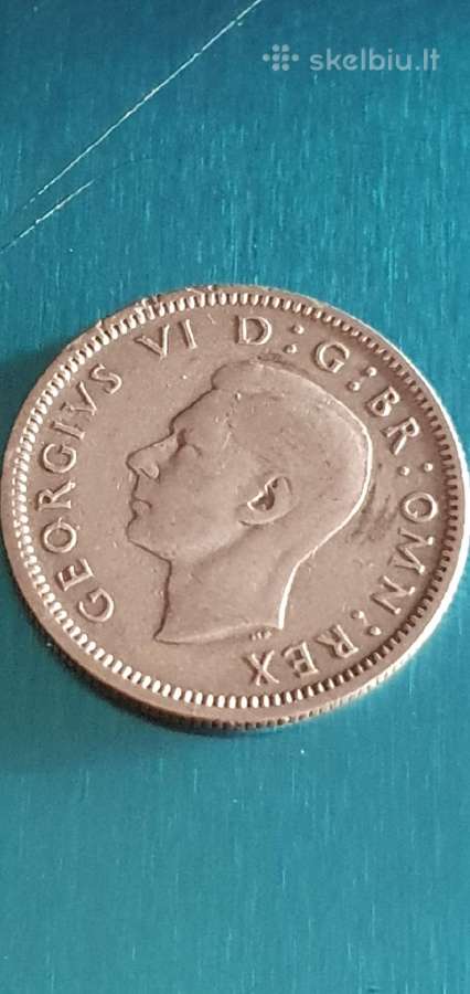 Britanijos 6 pensų (Sixpence) sidabrine moneta - nuotraukos Nr. 2