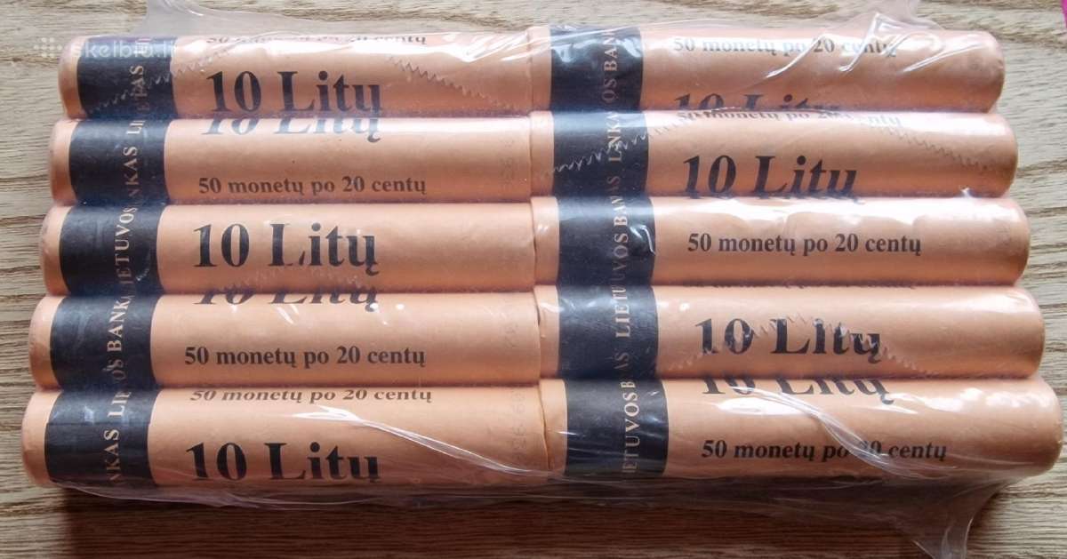Parduodami bankiniai ritinėliai. Rolikai. Litai. - nuotraukos Nr. 3