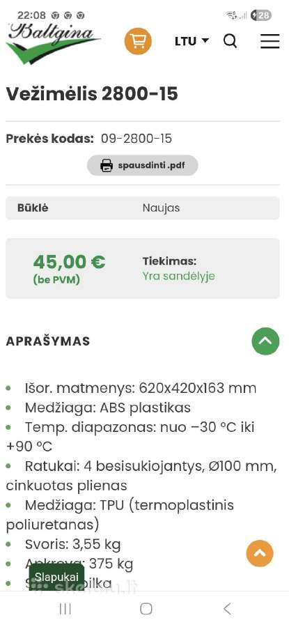Dėžės ir transportavimo ratukai - nuotraukos Nr. 2