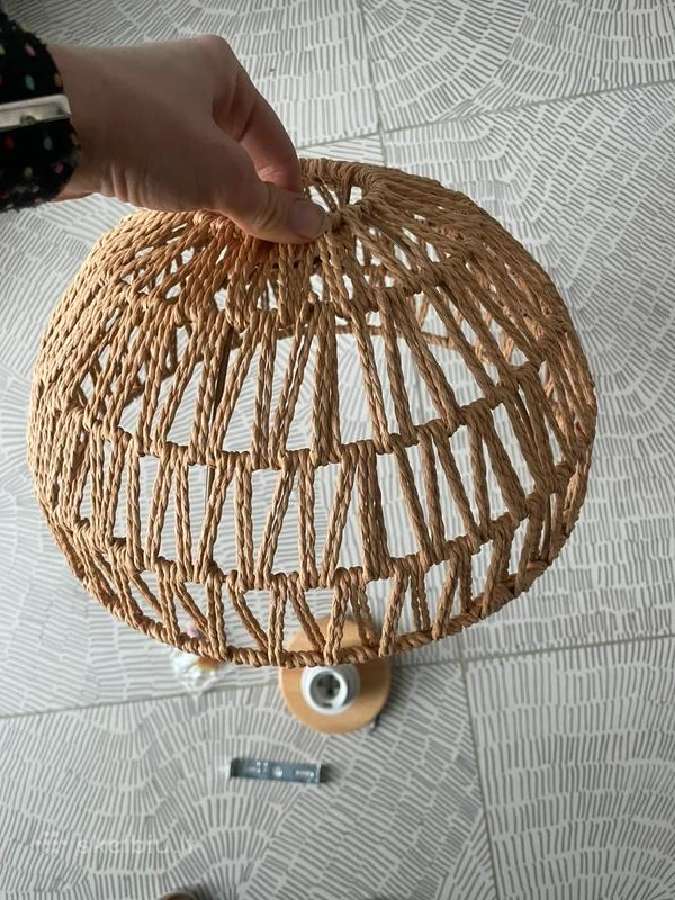 Pintas virvelinis boho šviestuvo gaubtas