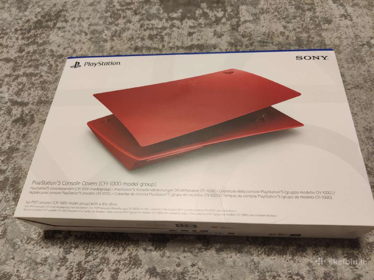 Playstation 5 cover plates volcanic red