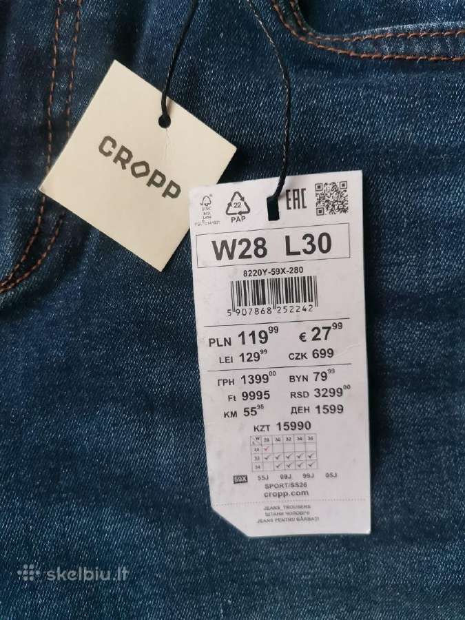 Vyriški džinsai "Cropp". 28/30 Slim. - nuotraukos Nr. 2