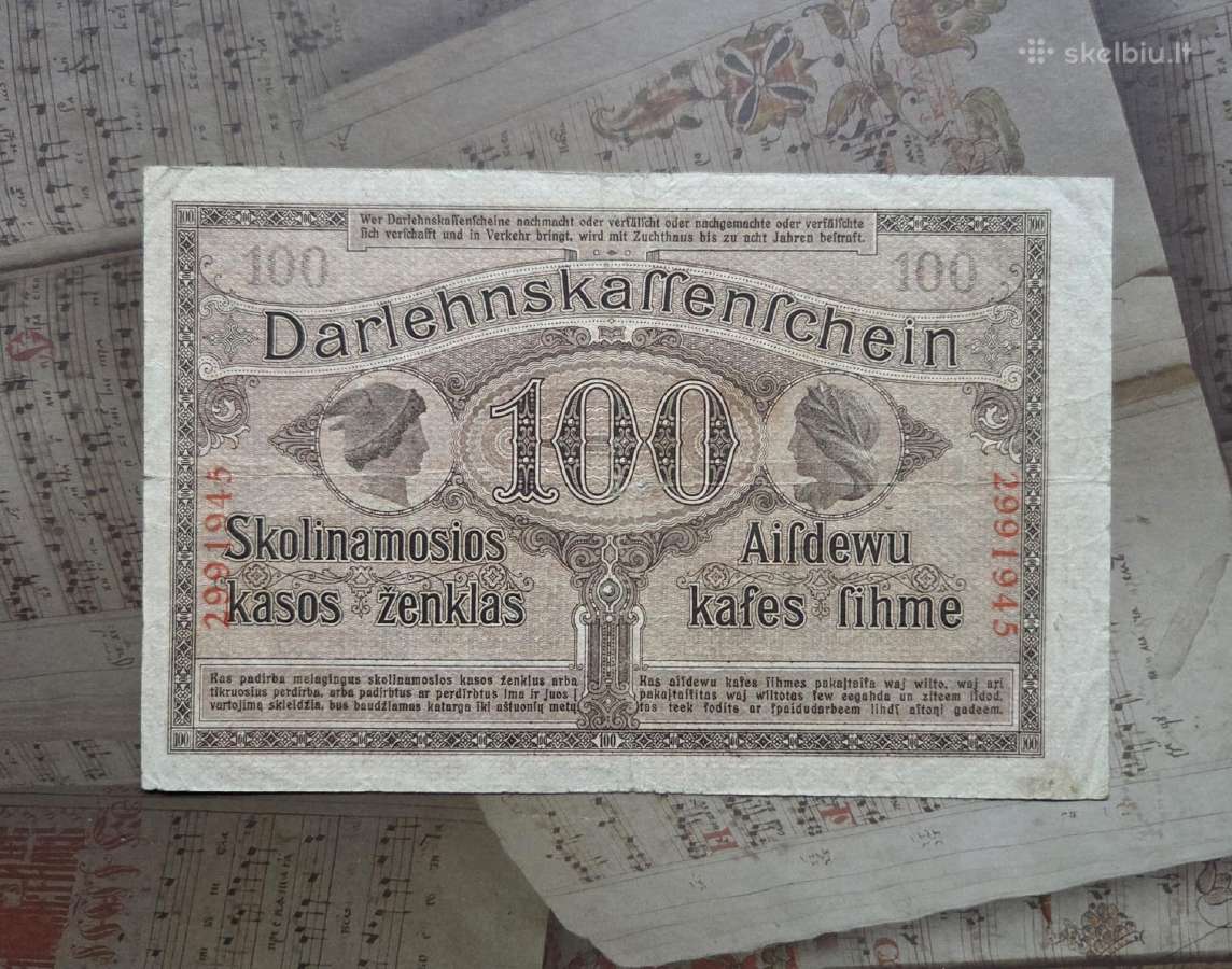 100 mark 1918 Kowno - nuotraukos Nr. 2