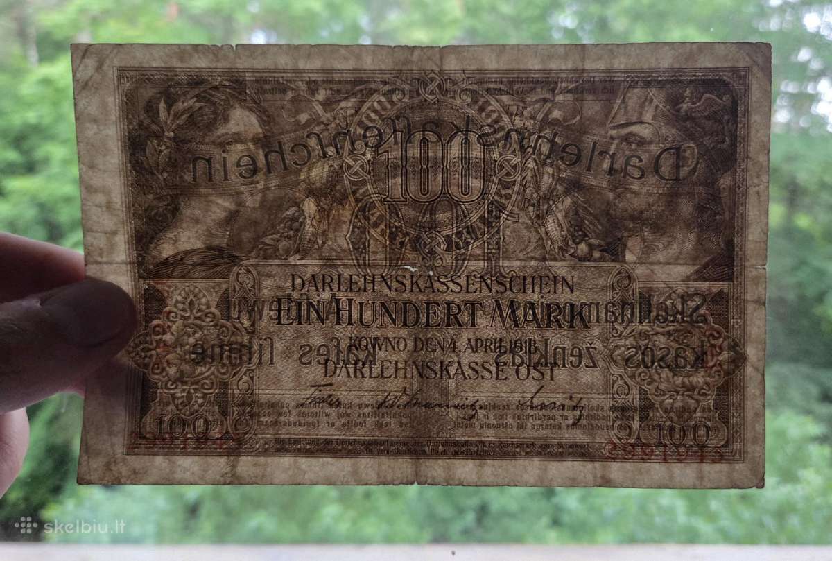 100 mark 1918 Kowno - nuotraukos Nr. 3