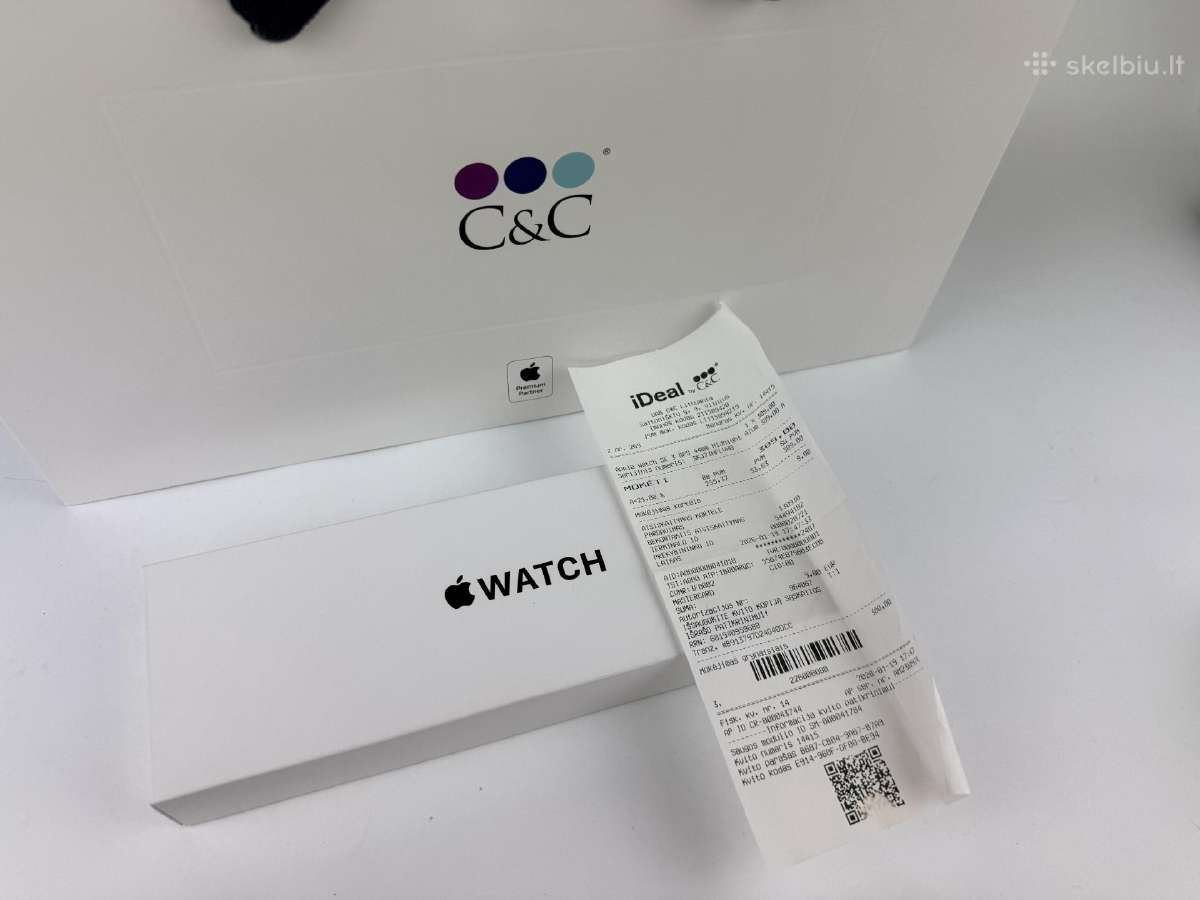 Naujas Apple Watch Se 3 44mm Midnight Garantija