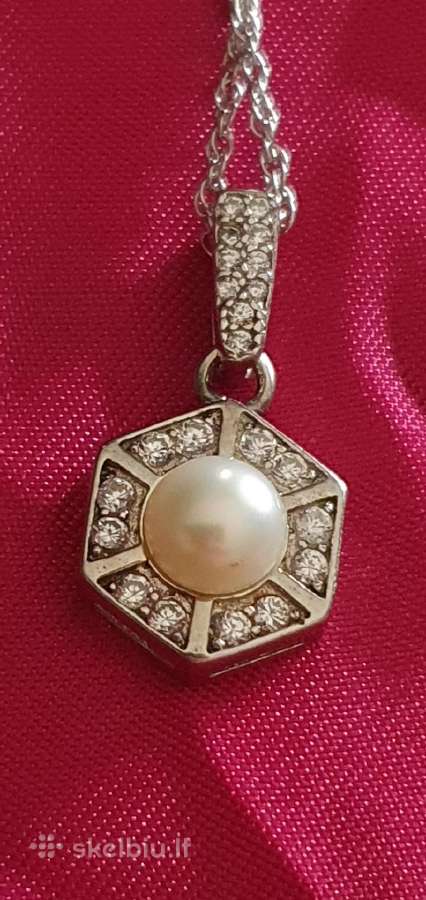 Elegantiškas Art Deco stiliaus vėrinys su perlu - nuotraukos Nr. 6