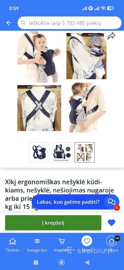 Nešyklė kūdikiams - nuotraukos Nr. 5