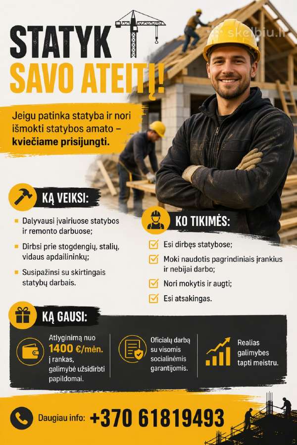 Ieškomas pagalbinis darbuotojas