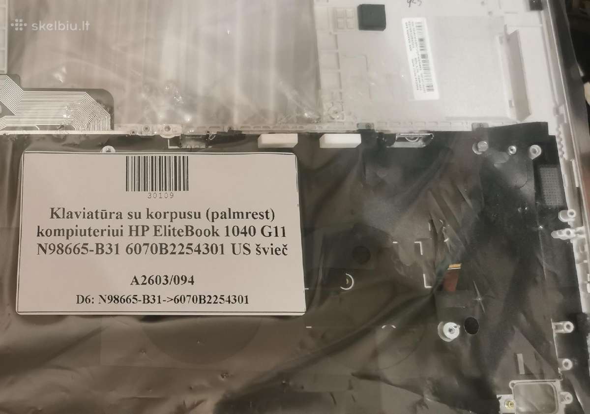 Klaviatūra su korpusu Hp Elitebook 1040 G11 - nuotraukos Nr. 2