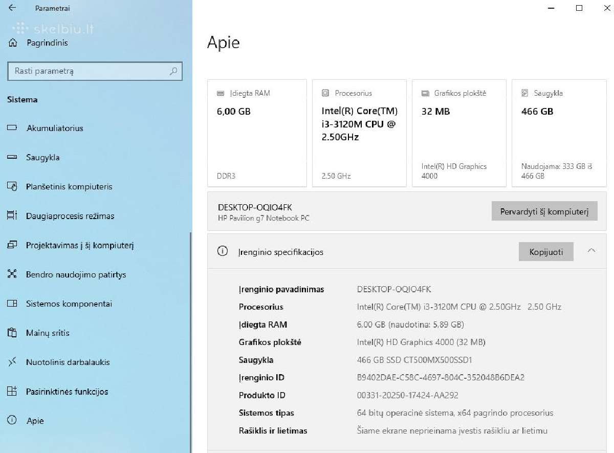 Hp Pavilion G7 nešiojamas kompiuteris 17,3" - nuotraukos Nr. 5