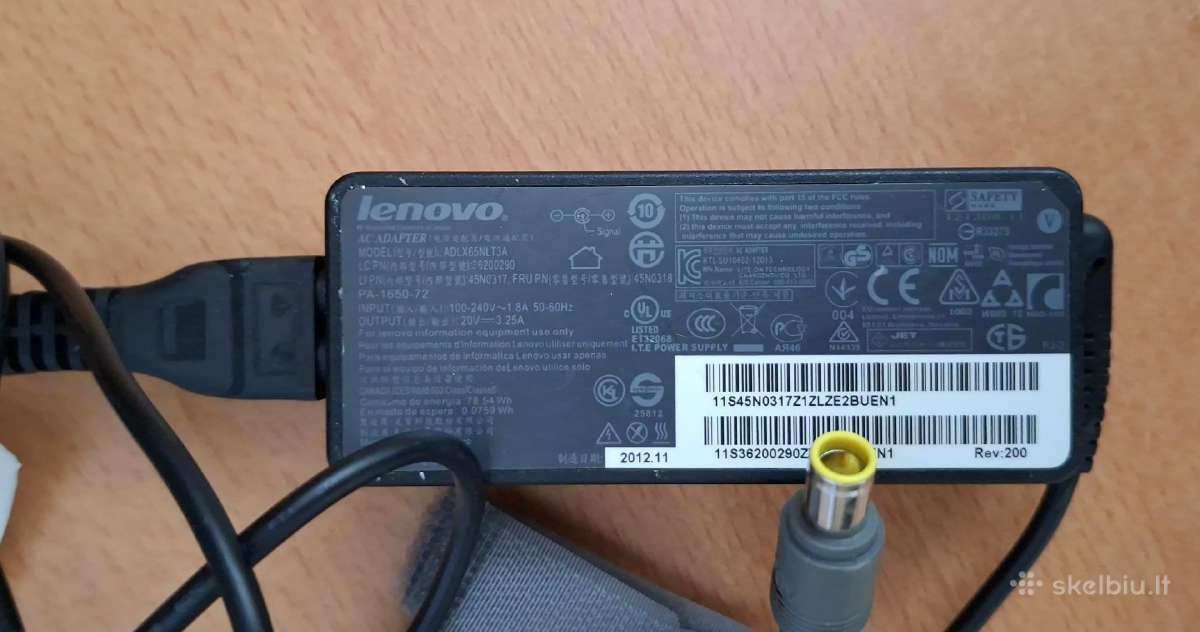 Lenovo pakrovėjas 20v; 65w (Adlx65nlt3a)