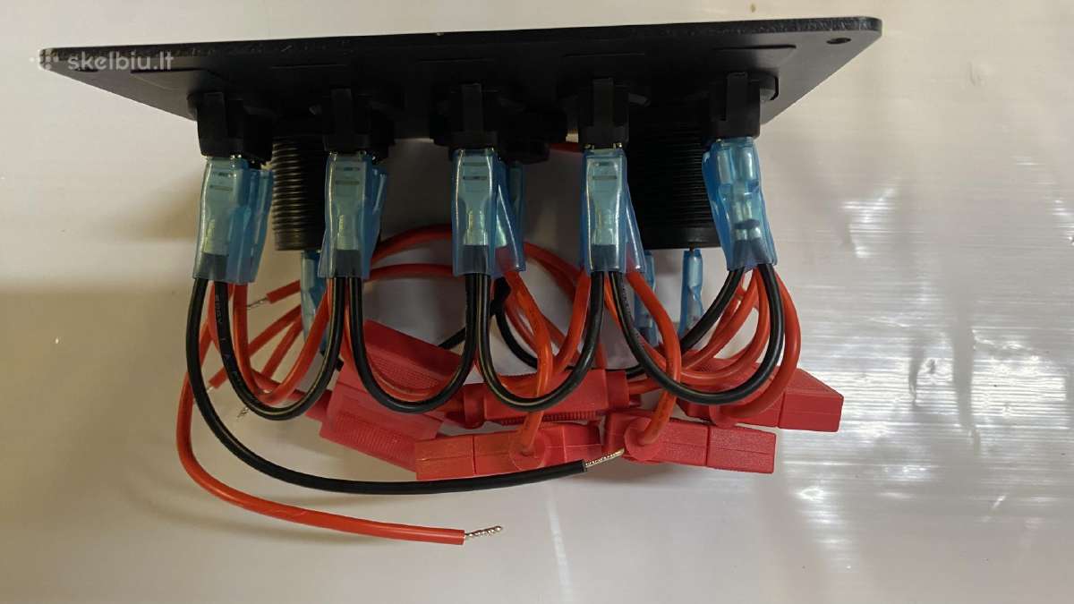 Valdymo skydelis 12v 24v su 5 jungikliais - nuotraukos Nr. 4