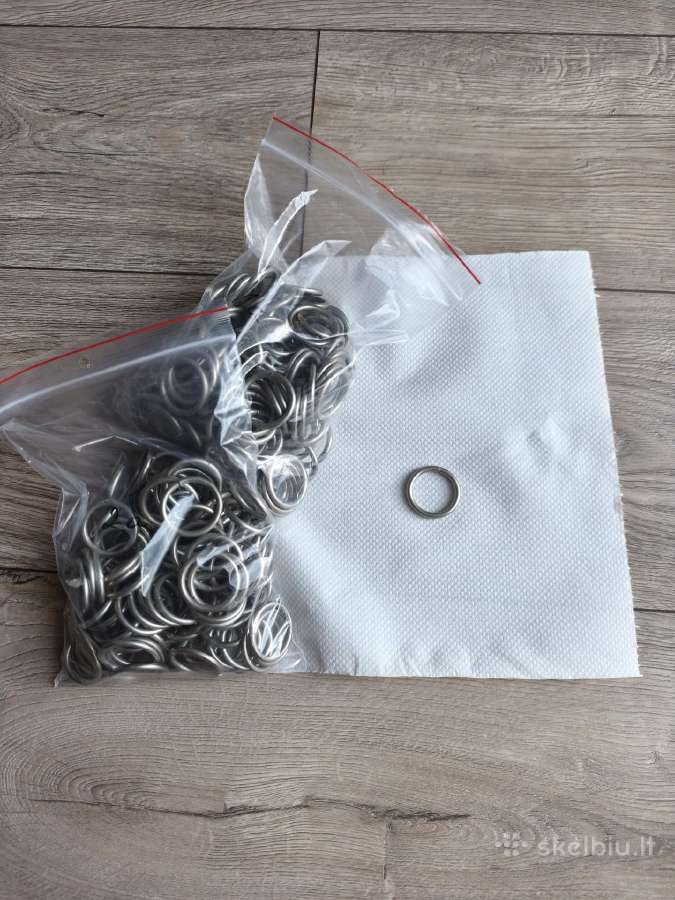 Parduodu metalinius užuolaidų karnyzo žiedus, 3cm