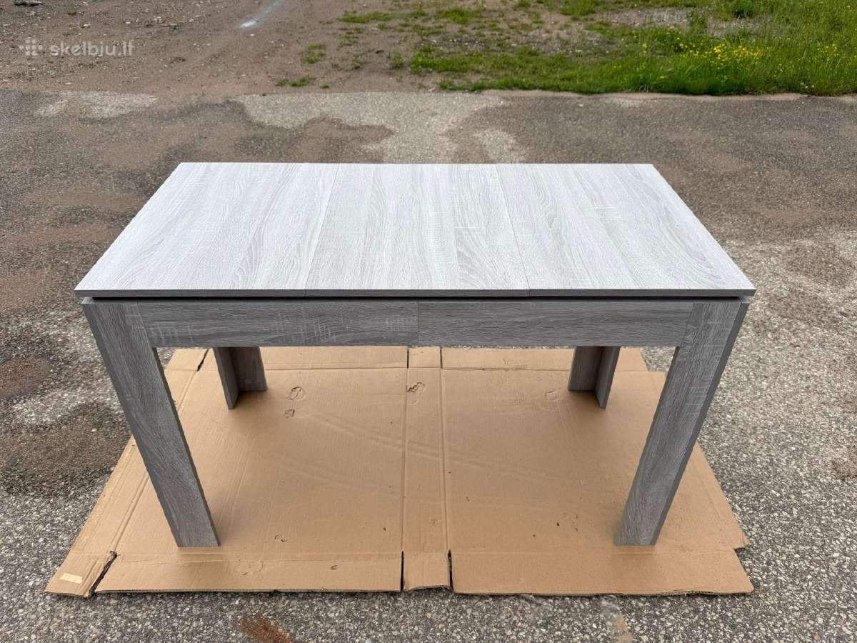 Valgomas stalas 120x60x76cm, betono spalvos - nuotraukos Nr. 3