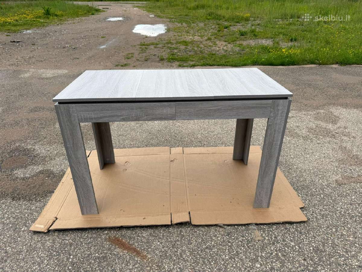 Valgomas stalas 120x60x76cm, betono spalvos - nuotraukos Nr. 4