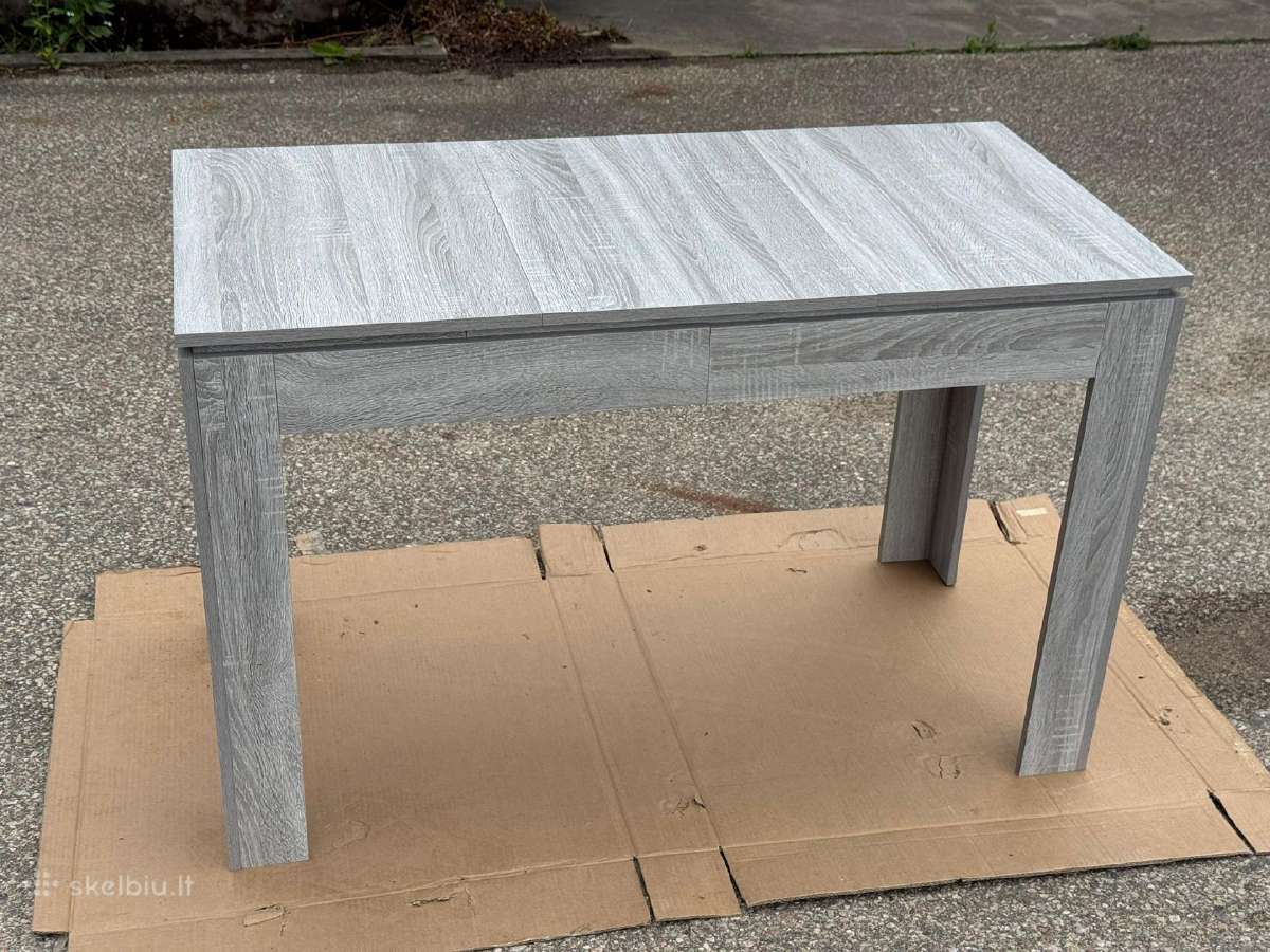 Valgomas stalas 120x60x76cm, betono spalvos