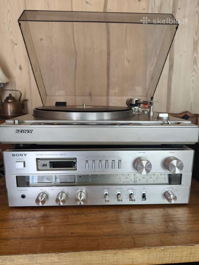 Sony Ps-x40 plokštelių grotuvas su resiveriu