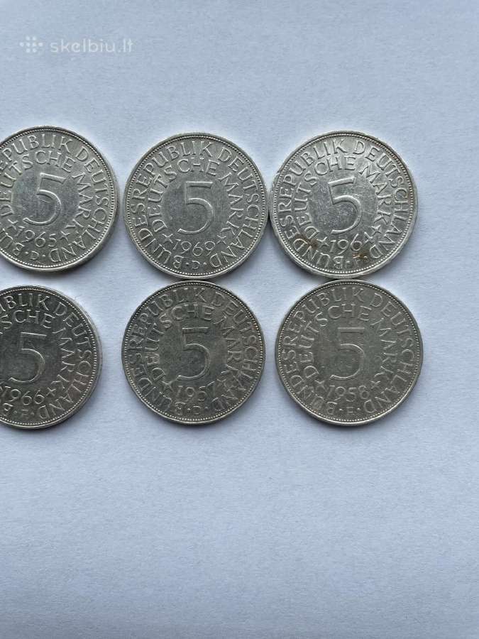 Vokietijos 5 sidabrinės markės - nuotraukos Nr. 25